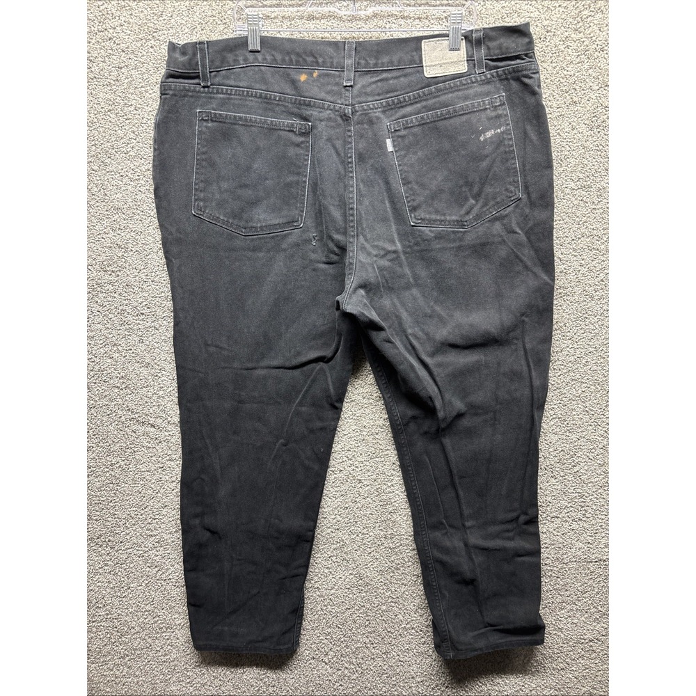 VTG‎ Y2K Levi's Silvertab Low+Loose Fit Black Jeans Mens 42x32 Distressed Read